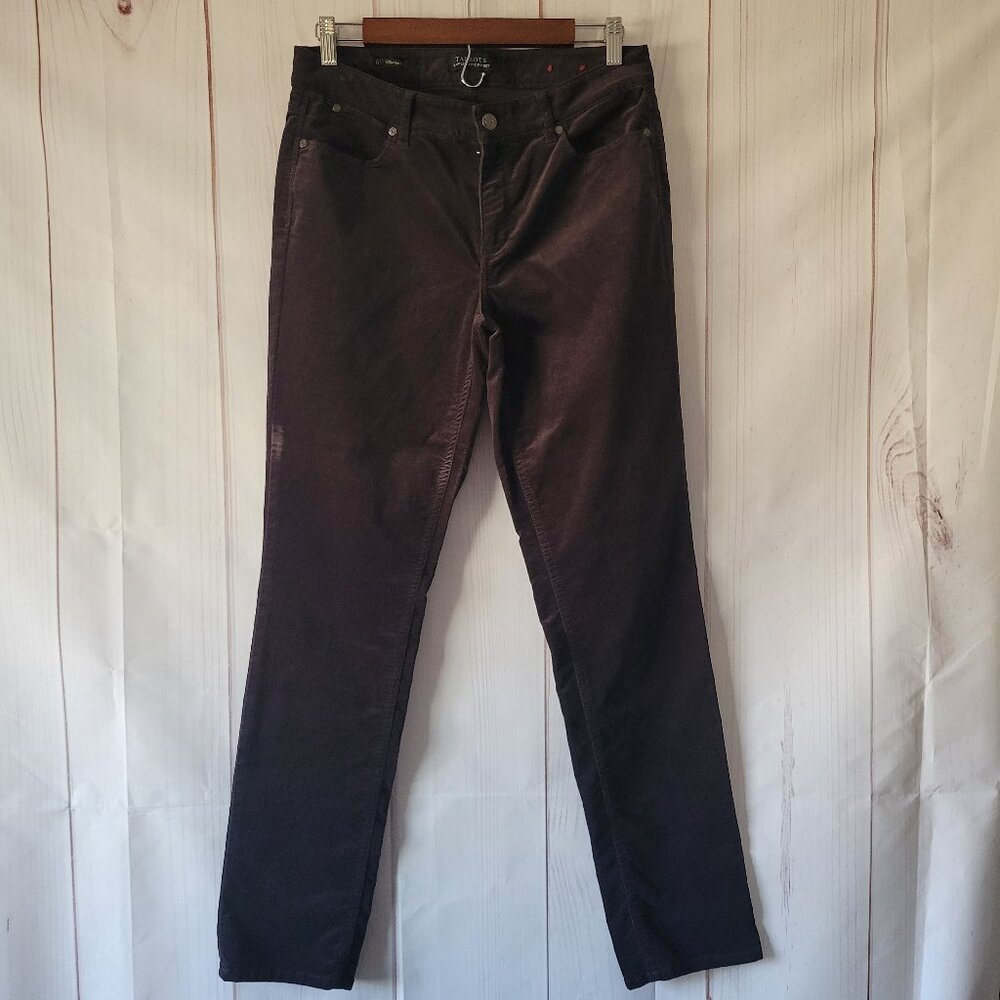 Talbots Flawless Five-Pocket Women’s 6 Straight Black Pants, Slacks, Corduroy